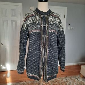 Wool Nordic Fair Isle cardigan